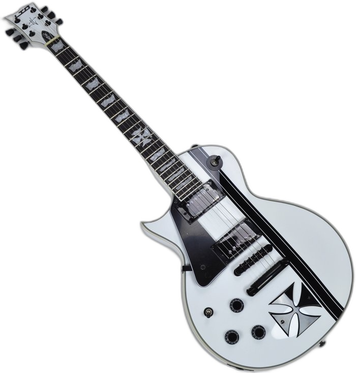 エレキギター ホワイト レフティ ESP LTD Iron Cross James Hetfield Lefty | Studio Gears