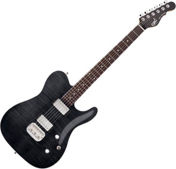 G&L Tribute ASAT Deluxe Carved Top Electric Guitar Trans Black sku number TI-ASTD-C38R43R0