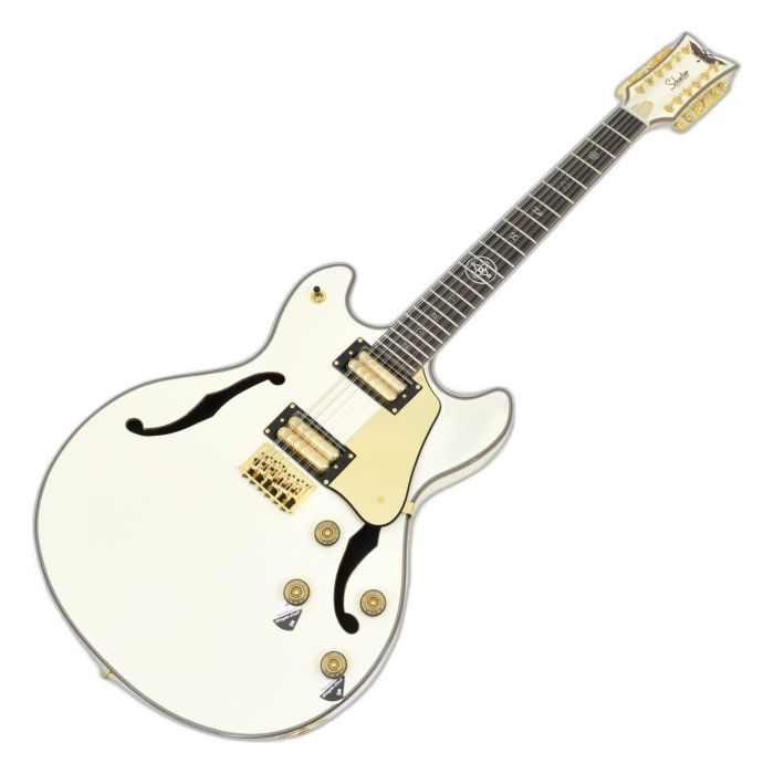 Schecter Wayne Hussey Corsair-12 Semi-Hollow Electric Guitar Ivory B-Stock 0736 sku number SCHECTER267.B 0736