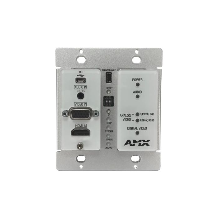 AMX NMX-ENC-N1115-WP-BL N1000 Series AV Over IP Decor Style Wallplate Encoder with KVM in Black sku number FGN1115-WP-BL