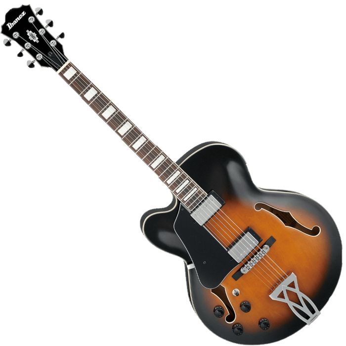 Ibanez Artcore AF75LVSB Left-Handed Hollow Body Electric Guitar in Vintage Sunburst Finish sku number AF75LVSB