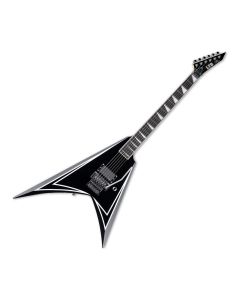 ESP LTD Alexi Sawtooth SE Electric Guitar in Black with White Pinstripe sku number LALEXISAWTOOTHSE