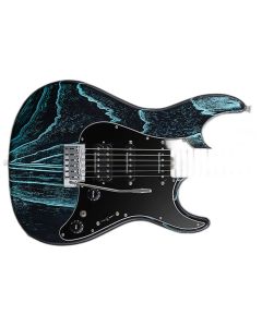 ESP SNAPPER/CTM/M/FM/SEE THRU BLACK guitar in Ctm Drift Wood Black W/blue Filler sku number ESNAPCTMMFMSTBLK