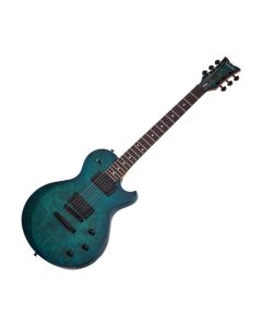Schecter Solo-II Standard guitar in Ocean Blue Burst Burl sku number SCHECTER3959