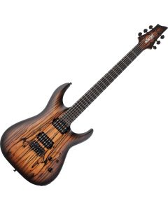 Schecter C-1 Pale Moon guitar in Natural With Black Burst sku number SCHECTER692