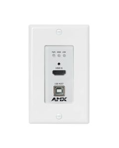 AMX DX-TX-DWP-4K60-WH DXLink 4K60 HDMI Wallplate Transmitter, White sku number AMX-VTT0001W