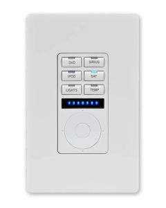 AMX MET-6NE-WH Metreau Keypad 6-button nav wheel WHITE sku number FG5793-01-WH