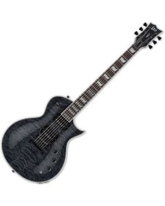 ESP LTD EC-1000 Piezo Quilted Maple Electric Guitar See Thru Black B-Stock sku number LEC1000PIEZOQMSTBLK-B