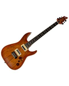 Schecter C-1 Exotic Spalted Maple guitar in Satin Natural Vintage Burst B-Stock 0498 sku number SCHECTER3338-B0498