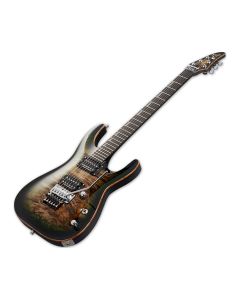 ESP Horizon FR CTM Burled Maple Electric Guitar in See Thru Black Burst sku number EHORCTMFRBMSTBLKB