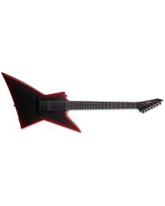 ESP LTD EXL-7B Black Metal 7-String Baritone Guitar in Black Red Burst Satin sku number LEXL7BBKMBLKREDBS