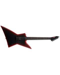 ESP LTD EXL Black Metal Electric Guitar in Black Red Burst Satin sku number LEXLBKMBLKREDBS