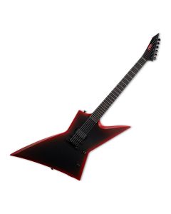 ESP LTD EXL Black Metal Electric Guitar in Black Red Burst Satin sku number LEXLBKMBLKREDBS