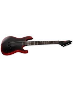 ESP LTD M-7HT Baritone Black Metal 7-String Guitar in Black Red Burst Satin sku number LM7BHTBKMBLKREDBS