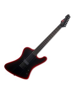 ESP LTD Phoenix-7 Baritone Black Metal 7-String Guitar in Black Red Burst Satin sku number LPHX7BBKMBLKREDBS