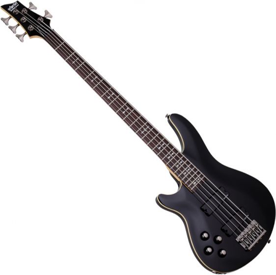 Schecter Omen-5 Left-Handed Electric Bass in Gloss Black Finish sku number SCHECTER2095