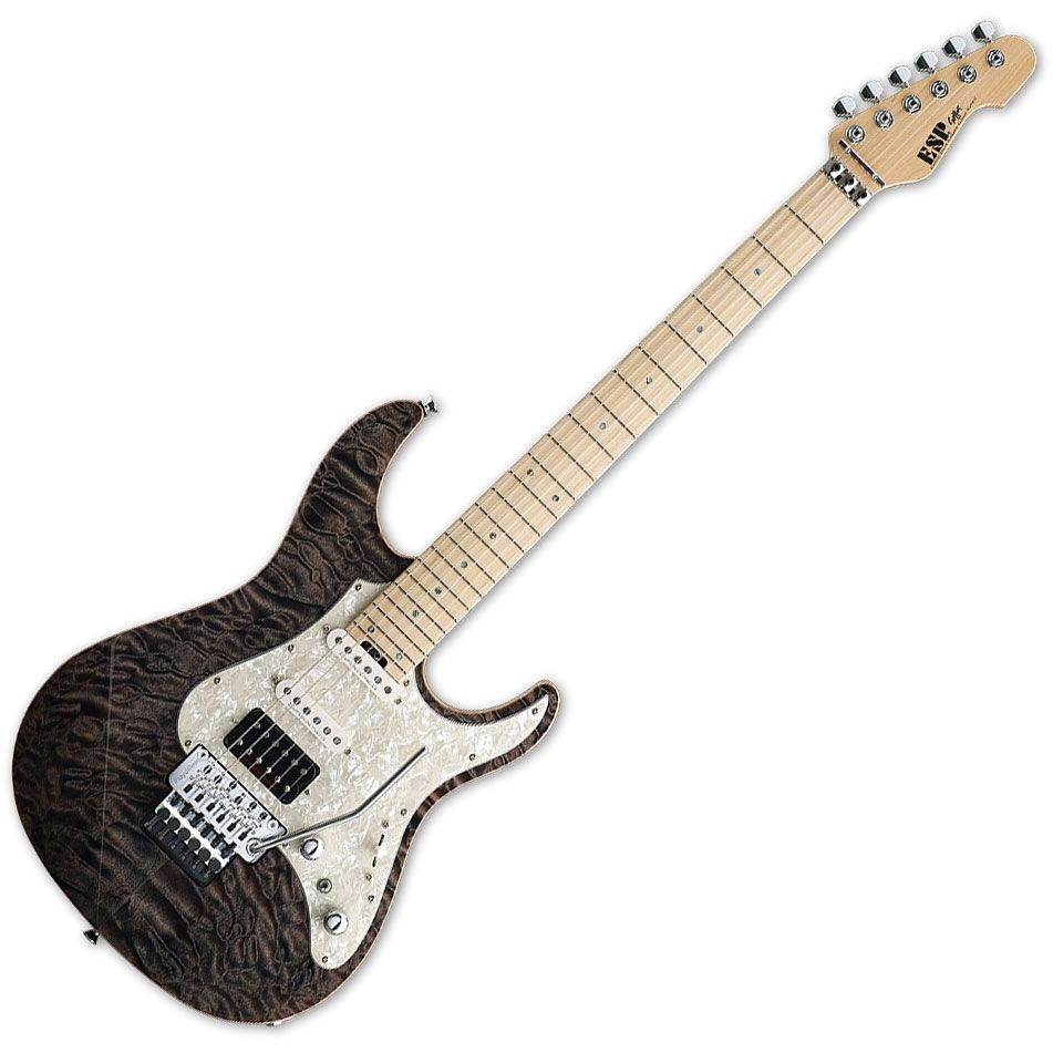 ESP Snapper CTM 24 Frets Electric Guitar in See Thru Black