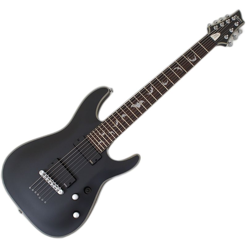Schecter Damien Platinum-7 Satin Black | Studio Gears