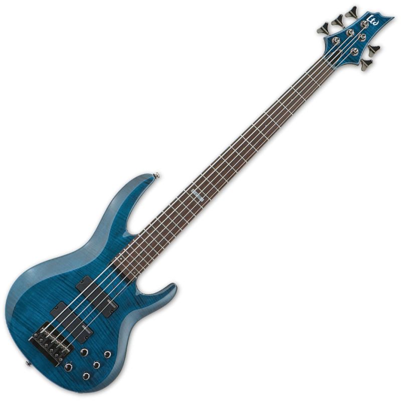 ESP LTD B-155DX Bass in See-Through Blue