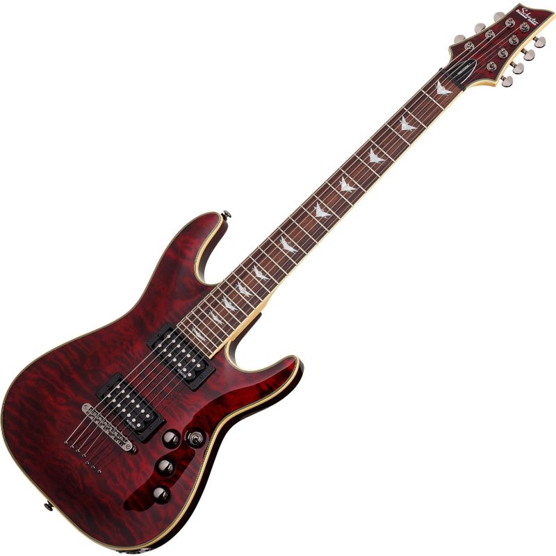 Schecter Omen Extreme-7 Electric Guitar in Black Cherry Finish