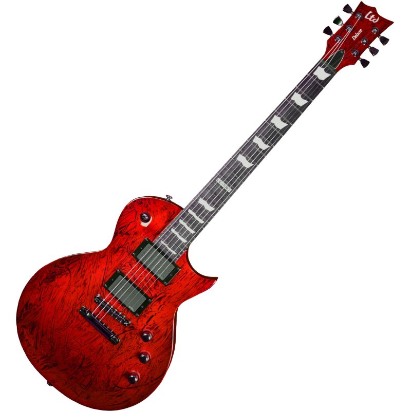 ESP LTD Deluxe EC-1000 Prototype Electric Guitar Swirl Red Finish