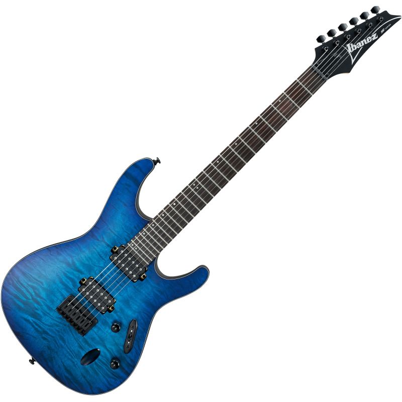 Ibanez S Standard S621QM Electric Guitar Sapphire Blue Flat