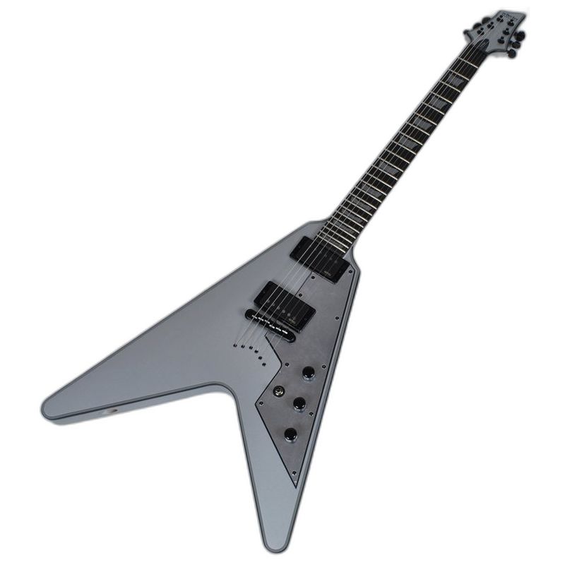 Schecter V-1 Platinum Electric Guitar Satin Silver