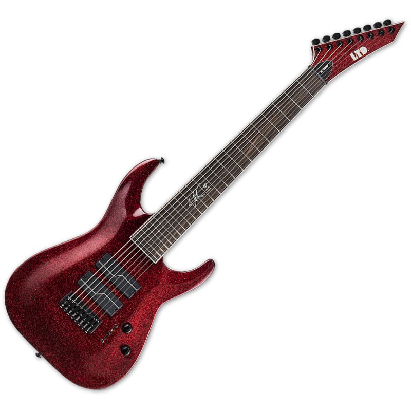 ESP LTD SC-608 Baritone Stephen Carpenter Electric Guitar Red Sparkle