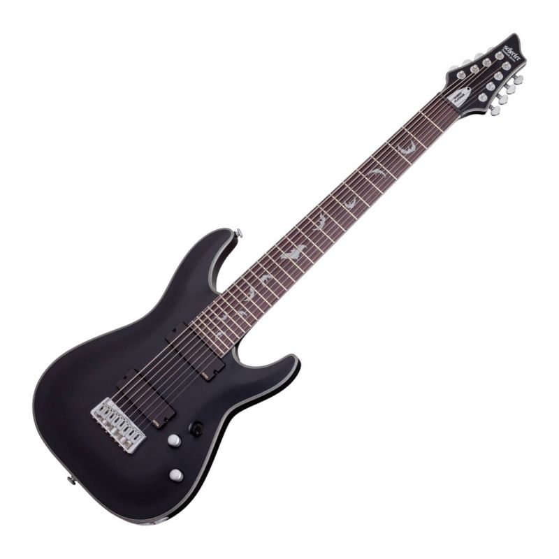 Schecter Damien Platinum-8 Electric Guitar Satin Black