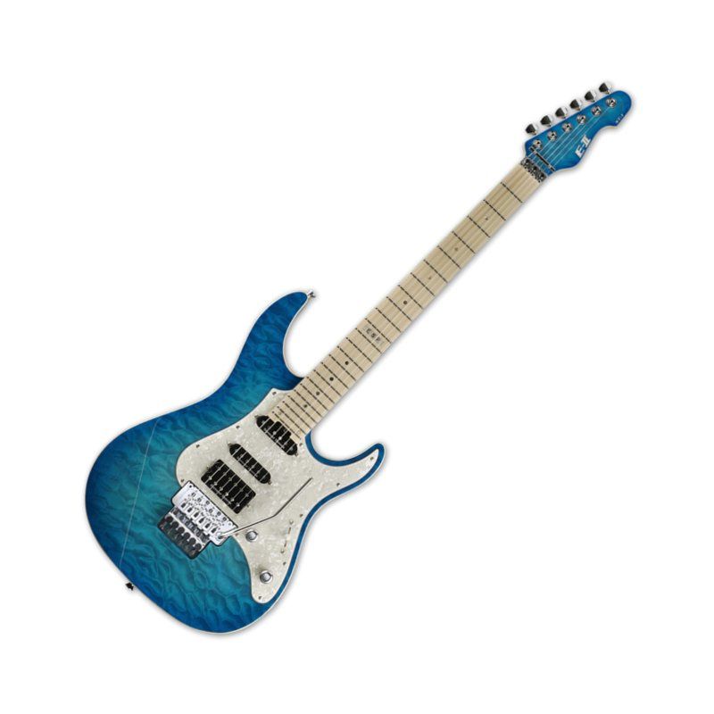 ESP E-II ST-1 QM Maple AQM Aqua Marine Electric Guitar Floyd Rose