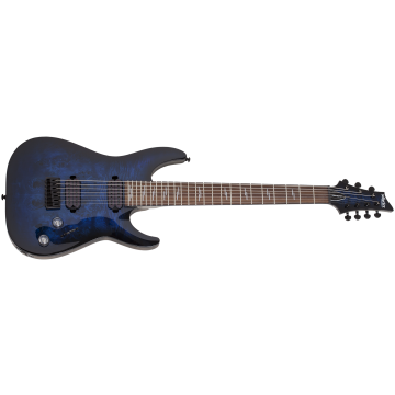 Schecter Omen Elite-7 Electric Guitar See-Thru Blue Burst sku number SCHECTER2458