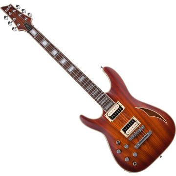 Schecter C-1 E/A Classic Left-Handed Guitar in Faded Vintage Sunburst sku number SCHECTER644