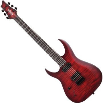 Schecter Sunset-6 Extreme LH guitar in Scarlet Burst sku number SCHECTER2576