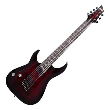 Schecter Omen Elite-7 Multiscale Lefty Guitar Black Cherry Burst sku number SCHECTER2468