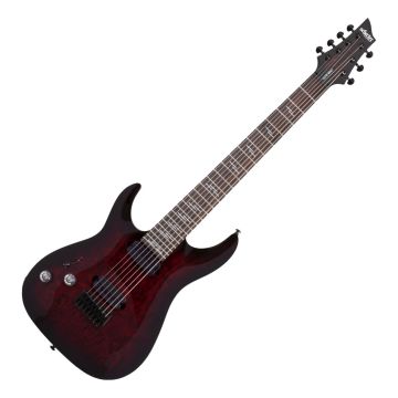 Schecter Omen Elite-7 Lefty Guitar Black Cherry Burst sku number SCHECTER2461