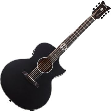 Schecter Regulo Caro-7 Acoustic Guitar in Satin Black sku number SCHECTER3719