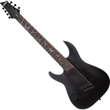 Schecter Damien-7 Multiscale LH guitar in Satin Black sku number SCHECTER2478