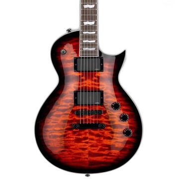 ESP LTD EC-400 QM SEE THRU BLACK SUNBURST guitar sku number LEC400QMSTBLKSB