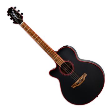 Takamine GF49CE Left-Handed Acoustic-Electric Guitar in Cosmic Black Sparkle sku number TAKGF49CELHCB