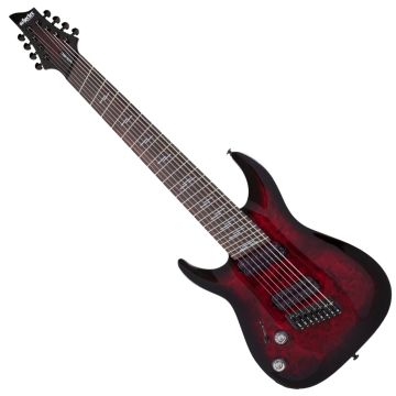 Schecter Omen Elite-8 MS Lefty Guitar Black Cherry Burst sku number SCHECTER2469