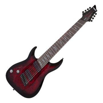 Schecter Omen Elite-8 MS Lefty Guitar Black Cherry Burst sku number SCHECTER2469