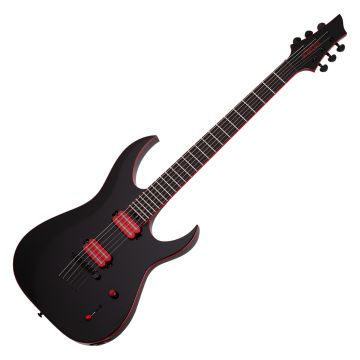 Schecter Sunset-6 Red Dawn guitar in Sunset-6 . Red Dawn Gloss Black. Tgf33 sku number SCHECTER3890