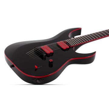 Schecter Sunset-6 Red Dawn guitar in Sunset-6 . Red Dawn Gloss Black. Tgf33 sku number SCHECTER3890