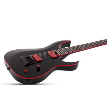 Schecter Sunset-6 ET Red Dawn guitar in Sunset 6 Evertune Red Dawn , Gloss Black sku number SCHECTER3892