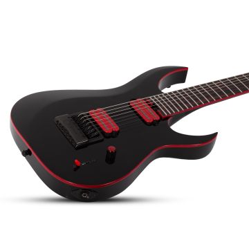 Schecter Sunset-7 ET Red Dawn guitar in Sunset 7 Et Red Dawn Baritone , 7-string, Gloss Black sku number SCHECTER3893