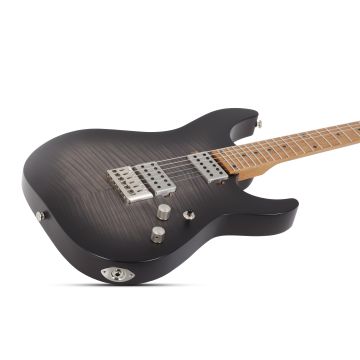 Schecter C-1 Standard Plus guitar in Double Cutaway , Black Burst sku number SCHECTER3936