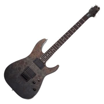 Schecter C-1 Standard guitar in Black Fade Burst Burl sku number SCHECTER3950