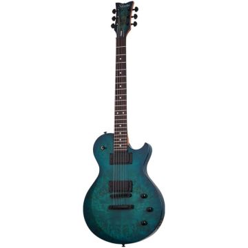 Schecter Solo-II Standard guitar in Ocean Blue Burst Burl sku number SCHECTER3959