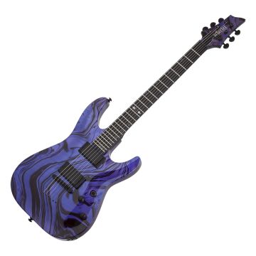 Schecter C-1 Hydro-dip guitar in Purple Obsidian sku number SCHECTER4190