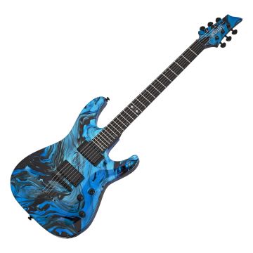 Schecter C-1 Hydro-dip guitar in Midnight Tide sku number SCHECTER4191